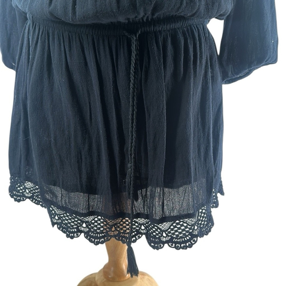 Roxy dress off the shoulder mini coverup boho beach vacation vibes sz sm - Picture 6 of 15